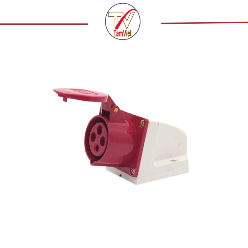 Ổ cắm công nghiệp gắn tường 3 pha 32A 4 chấu