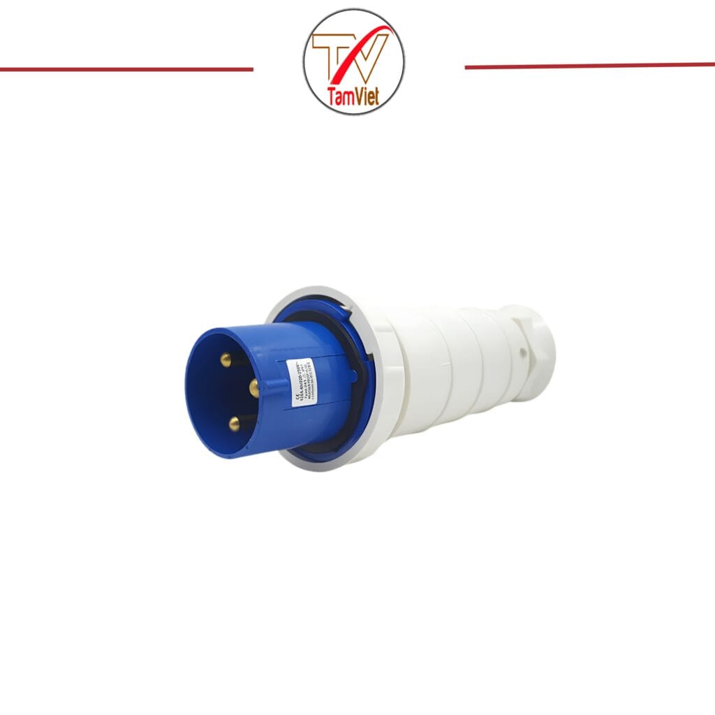 Phích cắm công nghiệp 1 pha 125A 3 chấu IP67