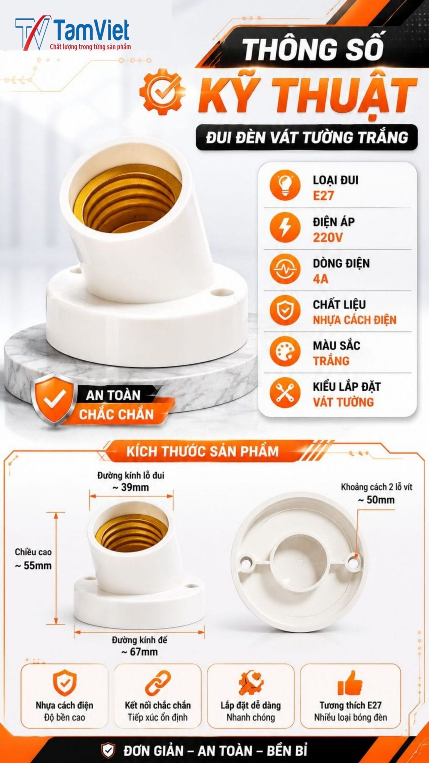 Đuôi Đèn Vát Tường