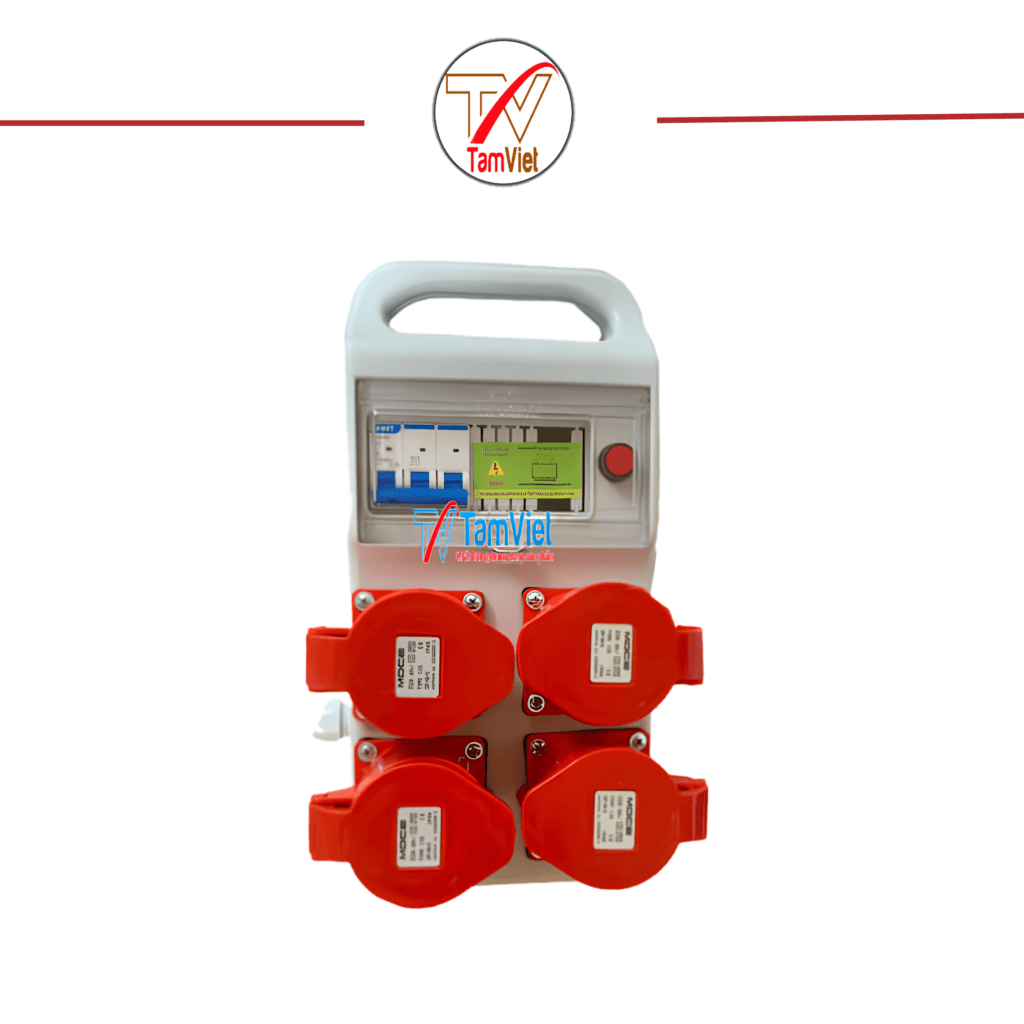 Hộp ổ cắm 1 pha và 3 pha, hộp nguồn thi công tạm