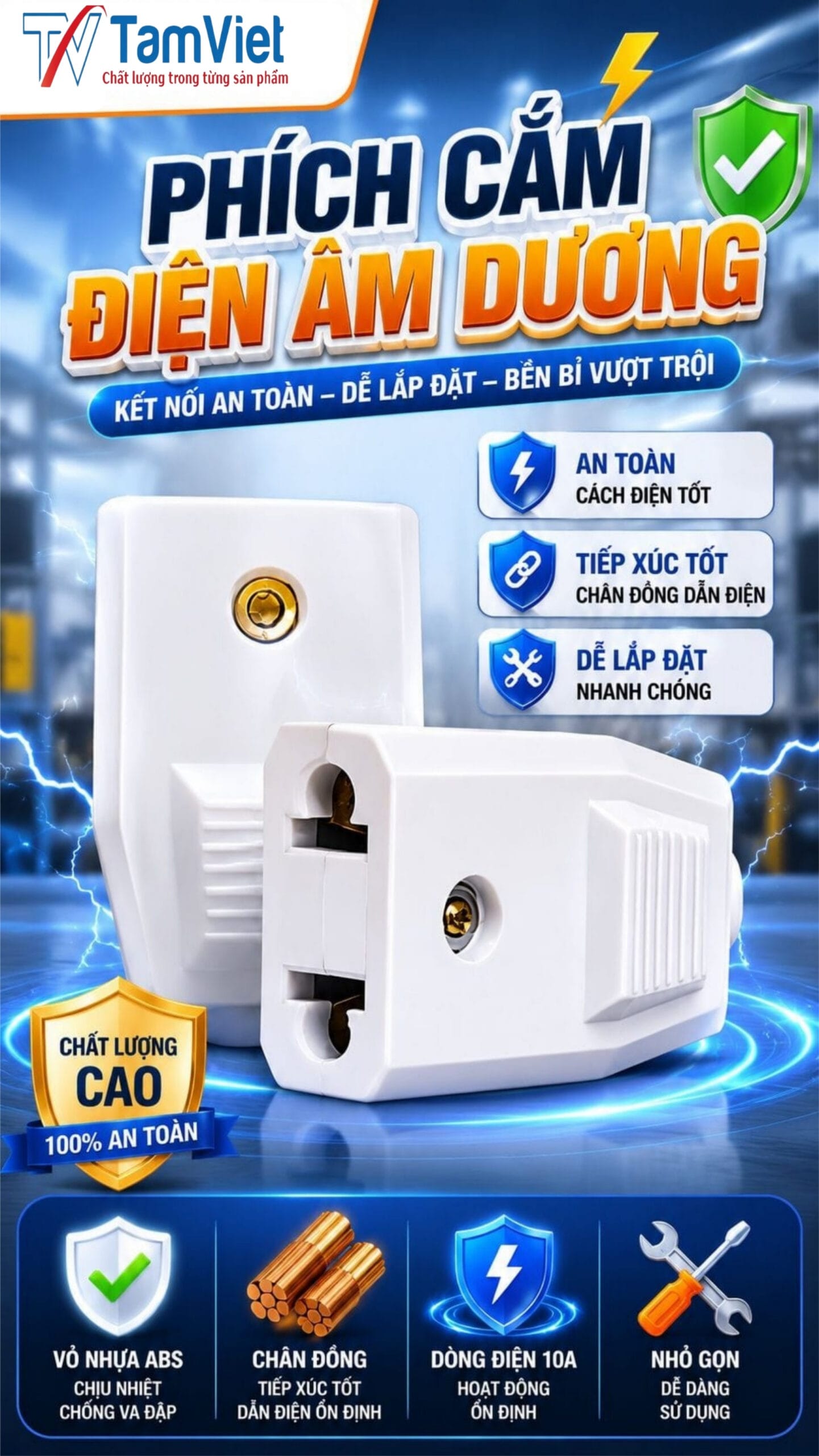 Phích Cắm Điện Âm Dương