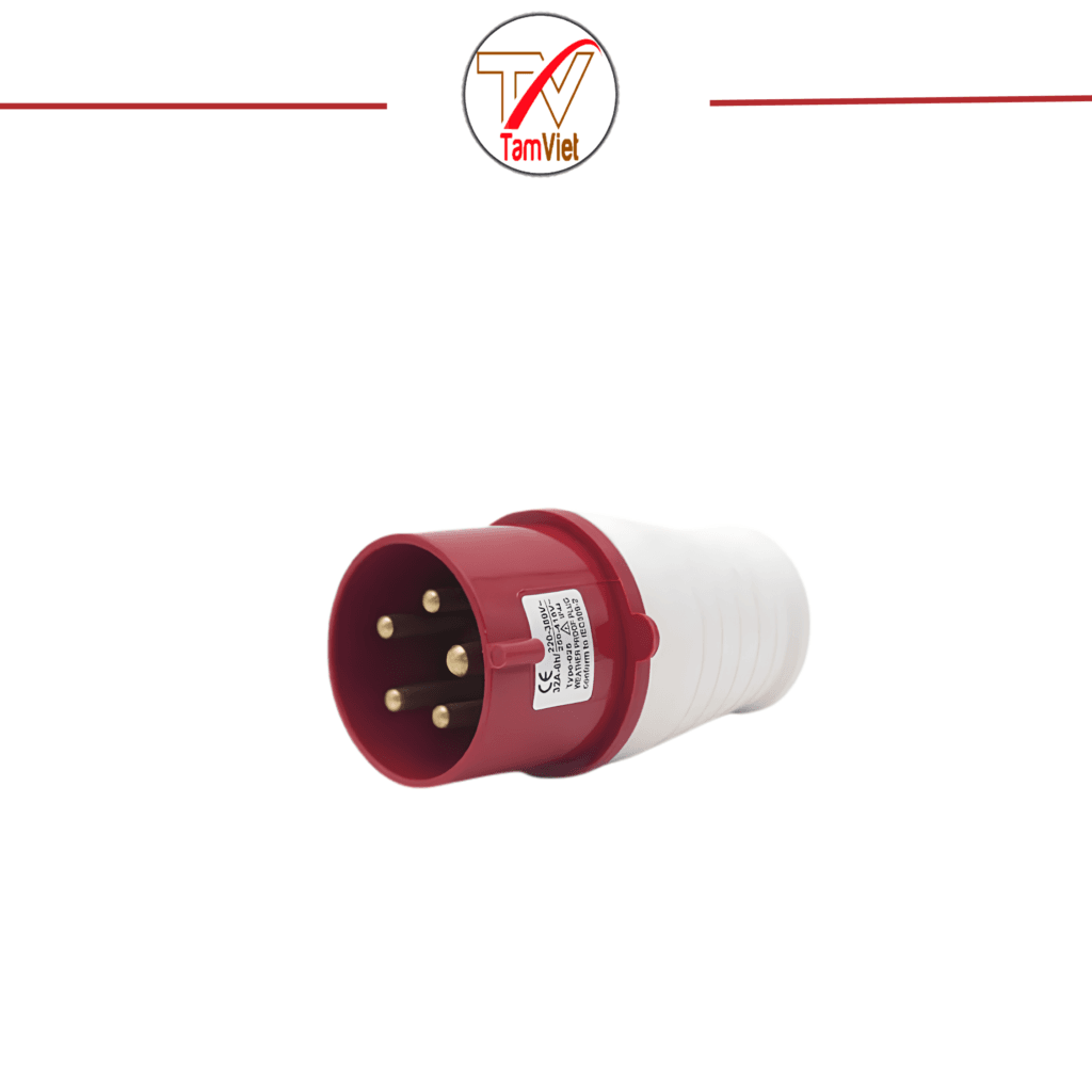 Phích cắm công nghiệp 3 pha 32A 5 chấu IP44