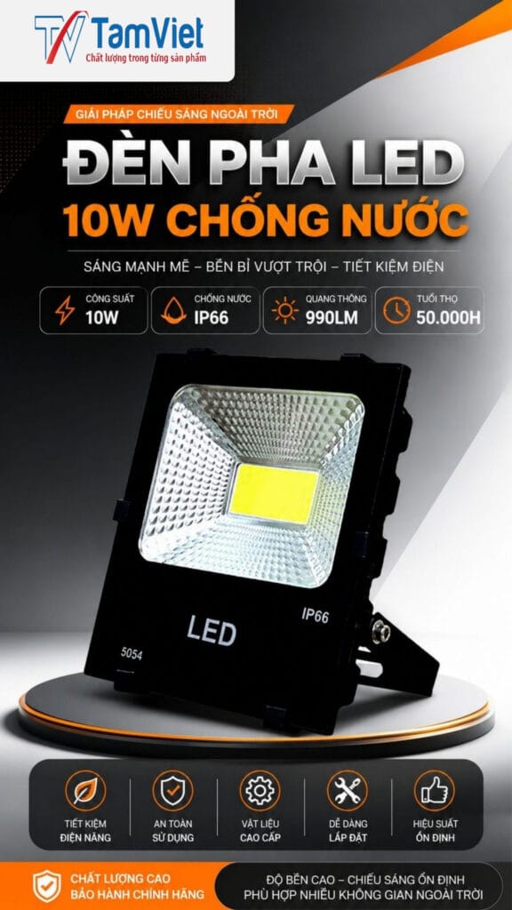 đèn pha led 10w
